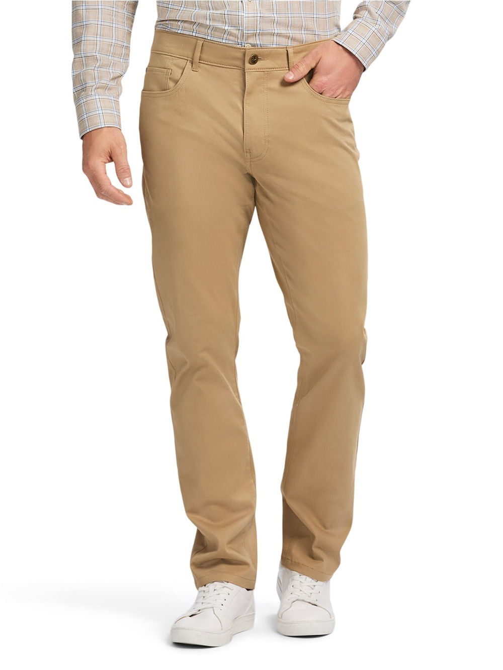 Izod Men's Khaki Slim Straight Fit Jeans - 34 x 30